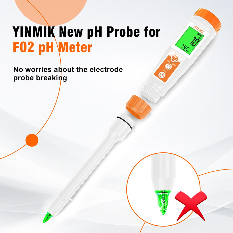 Food pH Probe for YINMIK YK-F02 Food pH Meter, Food pH Electrode Replacement