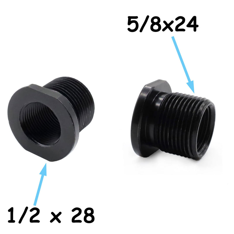 [Australia - AusPower] - Thread Protector, 1/2 x 28 Convert to 5/8x24 with Crush Washer Steel (2 Pack) 