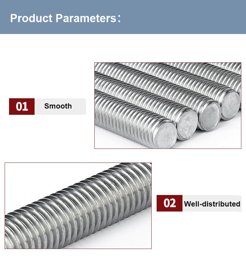 [Australia - AusPower] - M3 x 400mm Fully Threaded Rod & Studs, 304 Stainless Steel Right Hand Threads Rods, M3-0.5 Thread Pitch for Anchor Bolts, Clamps, Hangers and U-Bolts 5 Pack【with Nuts】 16-Inch 