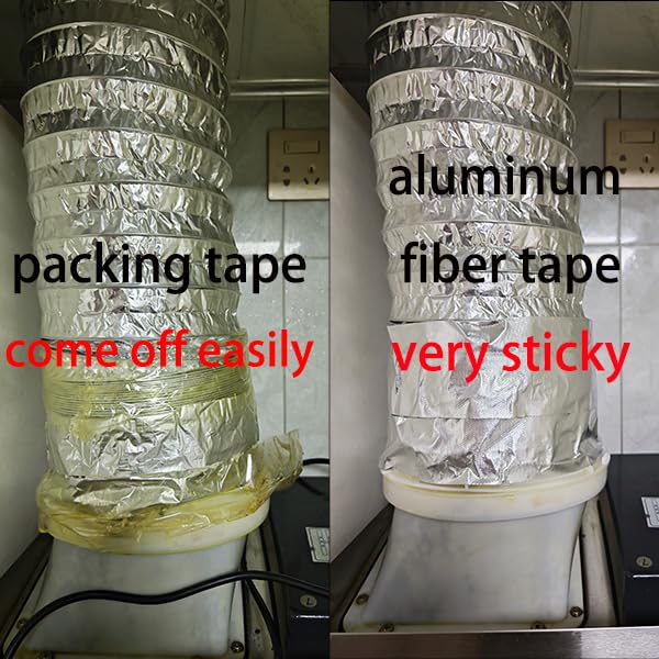 Silver Aluminum Foil Tape 6in x 66ft High Temperature Adhesive Muffler Tape Heat Shield Blocking Tape for HVAC/Air Conditioning Pipe/Car Exhaust Pipe 6inches x 66feet