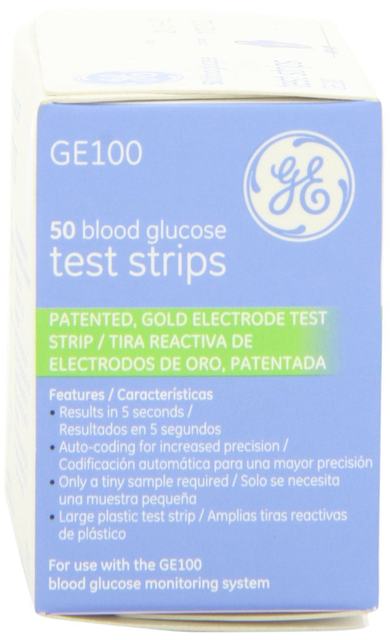 [Australia - AusPower] - GE100 Blood Glucose Test Strips - 4/Boxes of 50 Strips = 200/Total Strips 