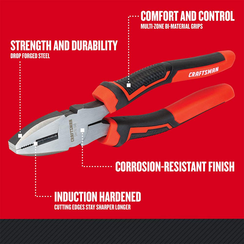 [Australia - AusPower] - CRAFTSMAN Linesman Pliers, 8-Inch (CMHT81648) 8-Inches 