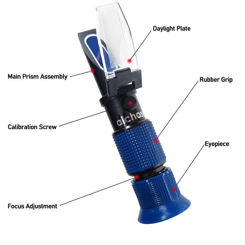 [Australia - AusPower] - Aichose 0-80% Brix Meter Refractometer for Measuring Sugar Content in Fruit, Honey, Maple Syrup and Other Sugary Drink, with Automatic Temperature Compensation Function 