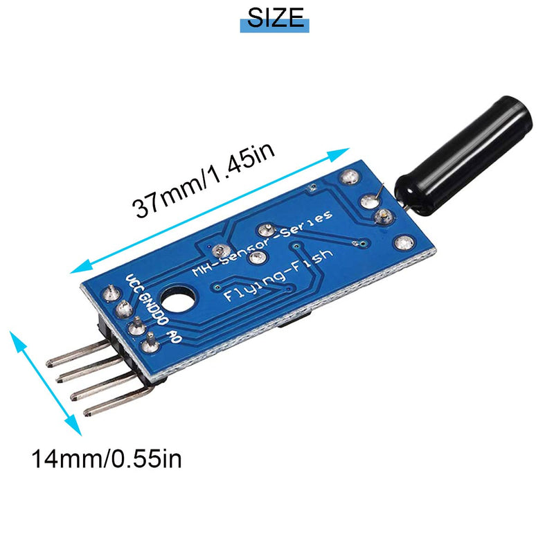 10pcs High Sensitive Vibration Switch Sensor Module SW-18010P Alarm Sensor Module Vibration Module with DuPont Cable for Arduino