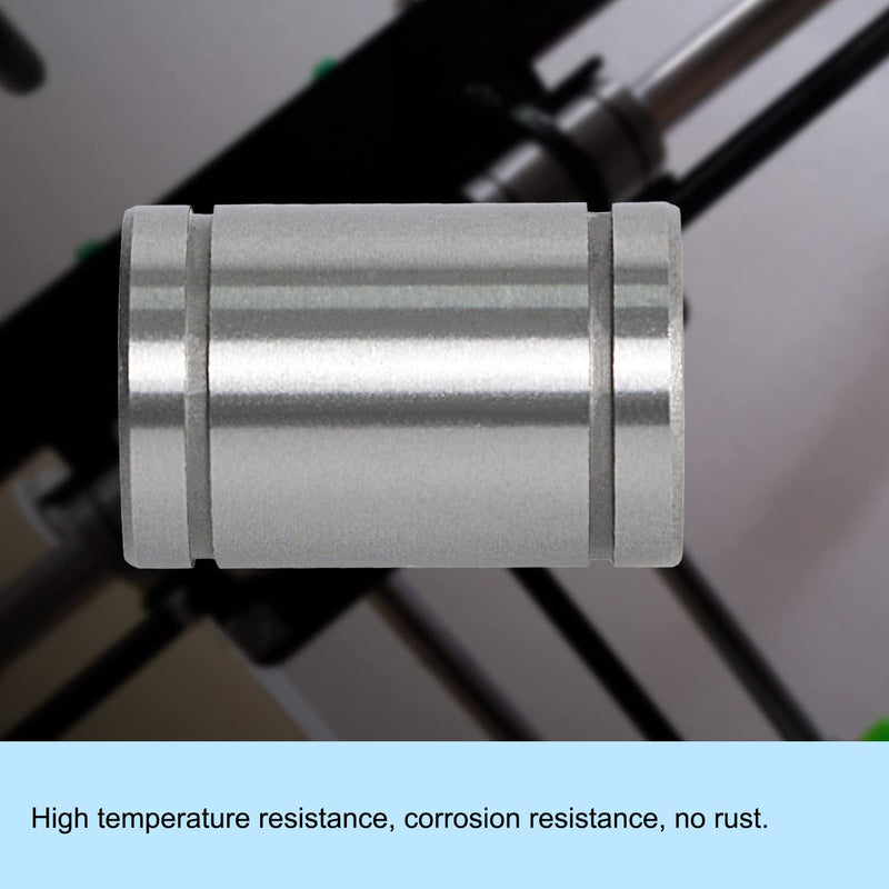 Aopin LM25UU Cylinder Linear Motion Ball Bearing, ID 25mm, OD 40mm Linear Ball Bearings Sae52100 Carbon Steel, 6 Rows of Steel Balls, Great for CNC, 3D Printer, Linear Rail Guide 4 PCS