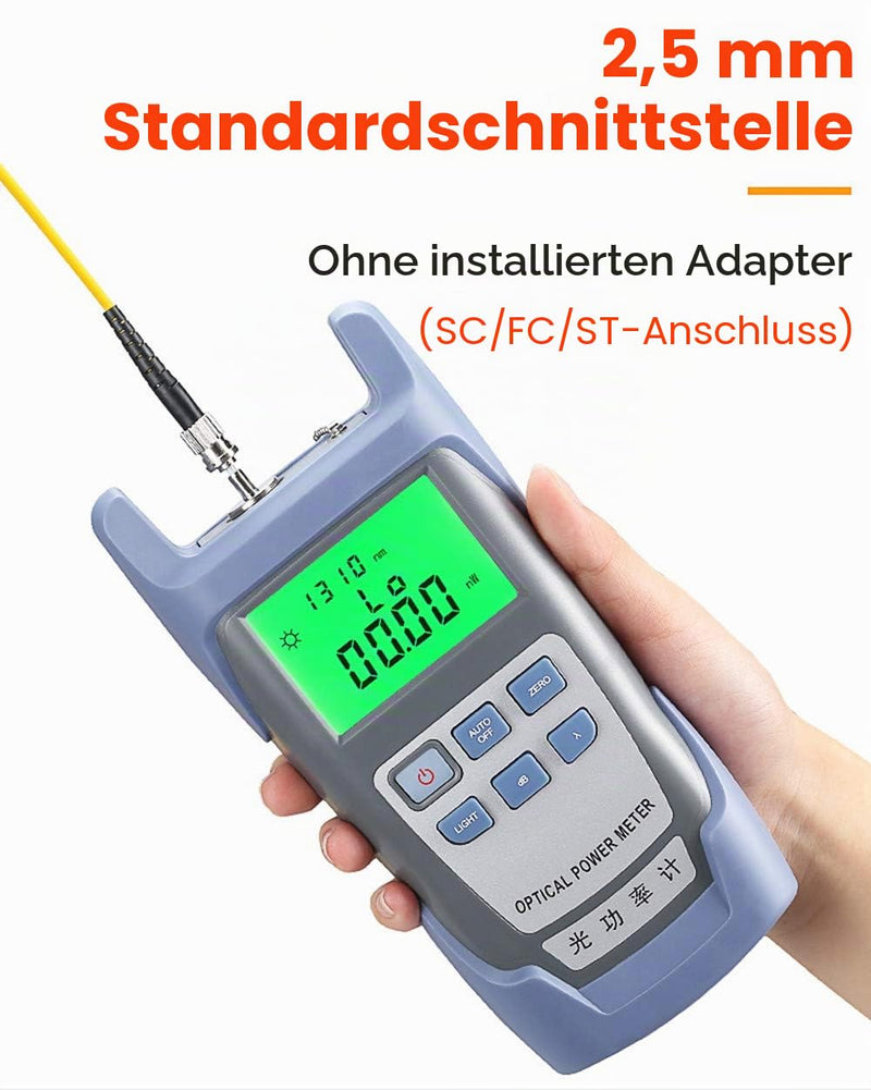 FTTH Fiber Optical Power Meter Fiber Optical Cable Tester 70dBm~+10dBm Working Wavelength 850-1625nm