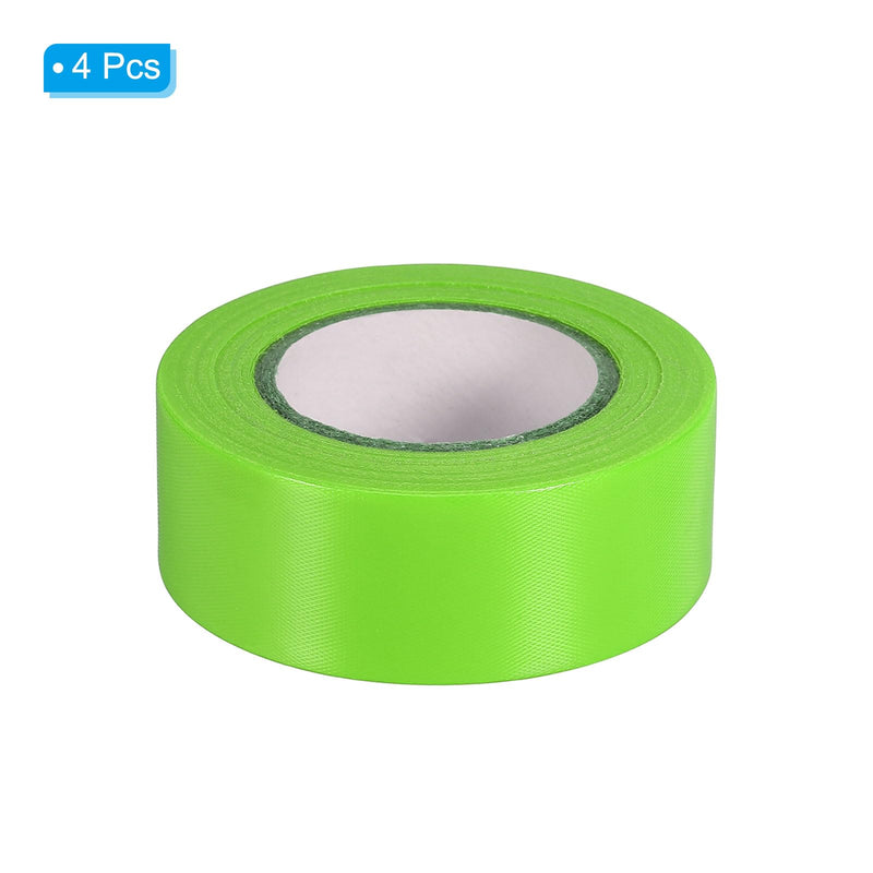 PATIKIL Flagging Tape 1" x98', 4 Pack PVC Non-Adhesive Neon Marking Tape for Tree Survey Boundaries Outdoor Trail, Green 1"x98'