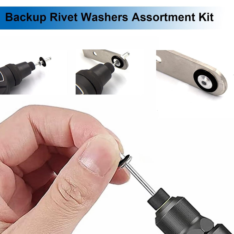 [Australia - AusPower] - 375PCS Black Pop rivet washers assortment kit for Black Pop Rivets Diameter 3/32",1/8",5/32",3/16", 1/4" 304 Stainless Steel pop Rivet Washer Aluminum pop rivet washers Blind rivet washer 3/32",1/8",5/32",3/16", 1/4" 