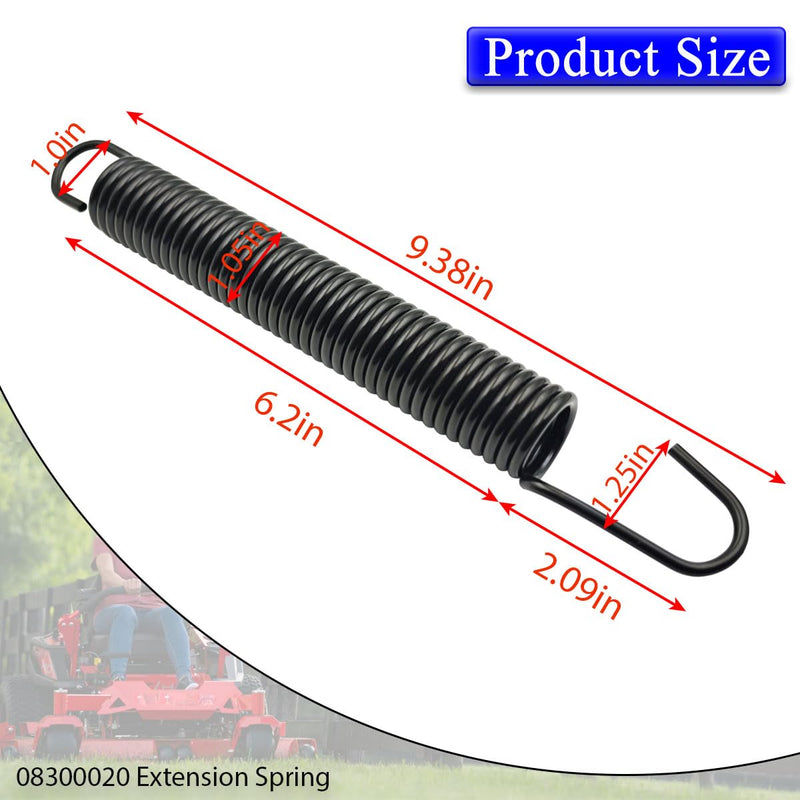 [Australia - AusPower] - 08300020 Extension Spring - Compatible with Ariens Gravely ZT XL/ZT/Zoom XL/HVZ, EverRide Yellow Jacket, Great Dane Zero-Turn Mower 
