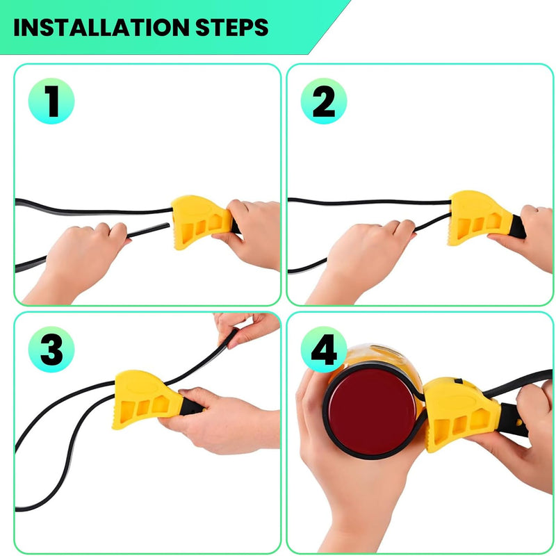 [Australia - AusPower] - Toolwiz Rubber Strap Wrench Upgrade-2pcs Set 24 IN and 19.7 IN Length Adjustable Oil Filter Strap Wrench, Reinforced Rubber Pipe Wrench, Jar Opener for Mechanics Plumbers DIY Yellow 