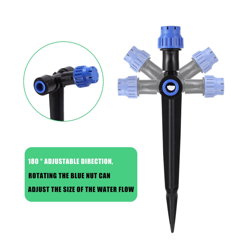 [Australia - AusPower] - Drip Irrigation Emitters,with Adjustable 360 Degree Water Flow Drippers Emitters Push-to-Fit for 1/4 inch Tubing Garden Drippers Emitters for House Garden Watering System(12pcs- Drip) 12pcs- Drip 