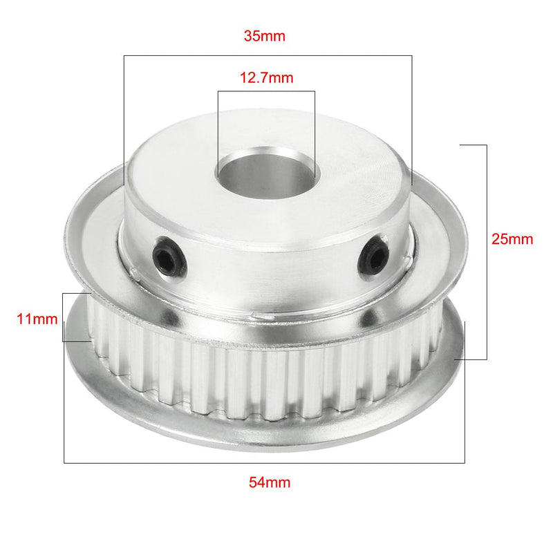 [Australia - AusPower] - uxcell Aluminum 30 Teeth 12.7mm Bore 5.08mm Timing Belt Pulley for 10mm Belt 