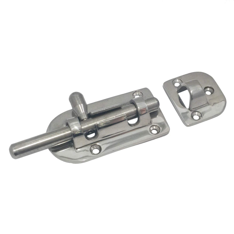 Marine 316 Stainless Steel Heavy Duty 4-3/8 Inch Locker Latch Slide Barrel Bolt for Marine Boat Window/Door/Hatch/Cabinet