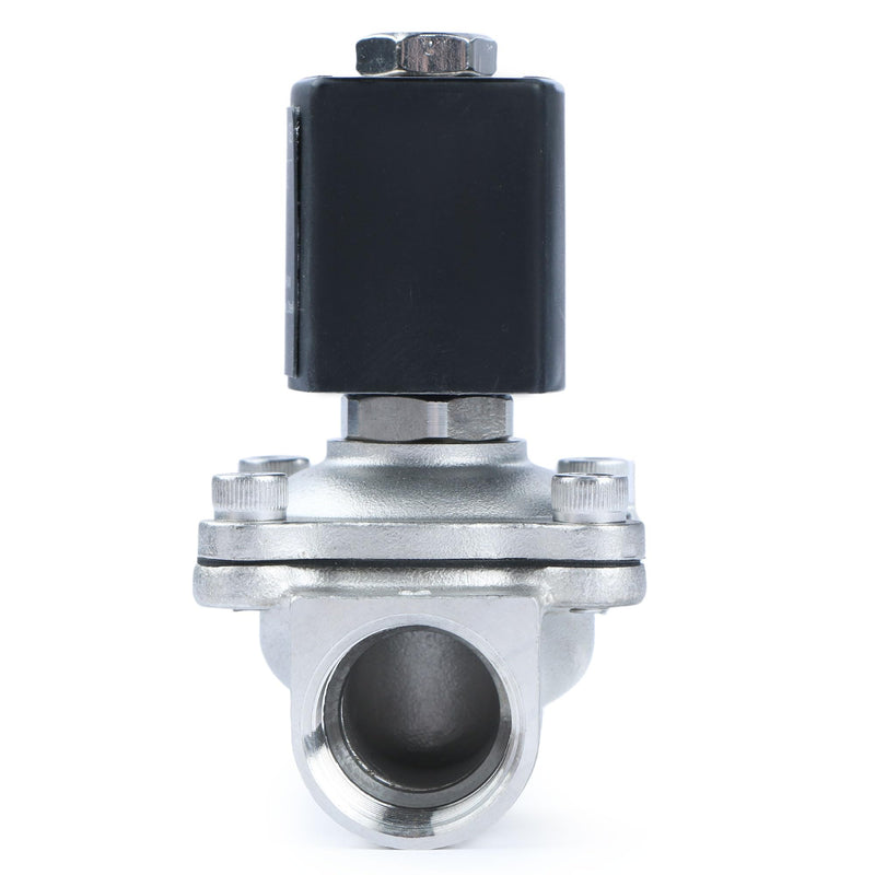 [Australia - AusPower] - U.S. Solid 3/4" Stainless Steel Solenoid Valve - 12V DC, Normally Closed, 145 PSI Electric Valve for Water, Air, Diesel 0.75 Inch 