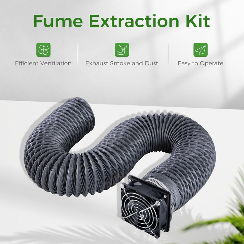 Creality Official Fume Extraction Kit, 4000 RPM High-Efficiency Ventilation Fan, Exhaust Smoke & Odors, Compatible for 3D Printer Enclosure with Fan Interface and Laser Engraver Enclosure