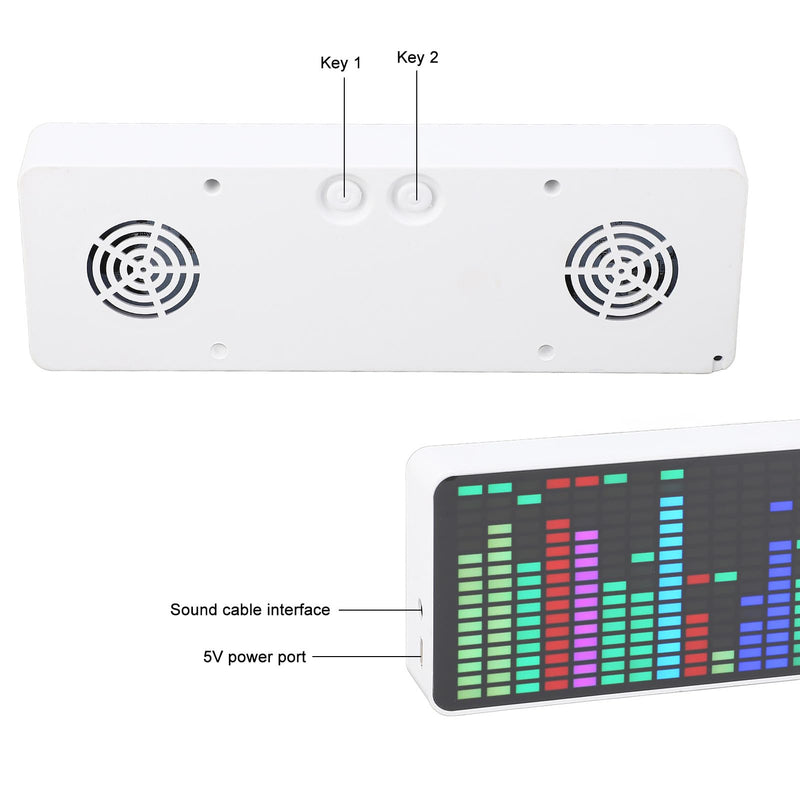 [Australia - AusPower] - Audio Spectrum Analyzer Display, Music Voice Rhythm Spectrum Display, with 20 Spectrum Display Modes, 4 Clock Display Modes and 2 Way Alarm Functions 