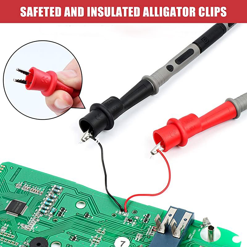 2PCS 1000V 20A multimeter Leads & 2PC 1000V 10A Crocodile Clips Multimeter Test Leads (2) 2