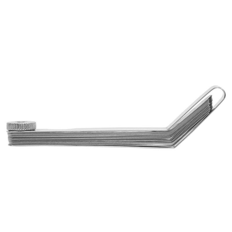 [Australia - AusPower] - OEMTOOLS 25349 Offset Feeler Gauge with 16 Blades | Automotive Repair, Machining, and Woodworking Tool for Exactly Measuring the Gaps Between Two Parts | Rust Resistant 16 piece metric and SAE 