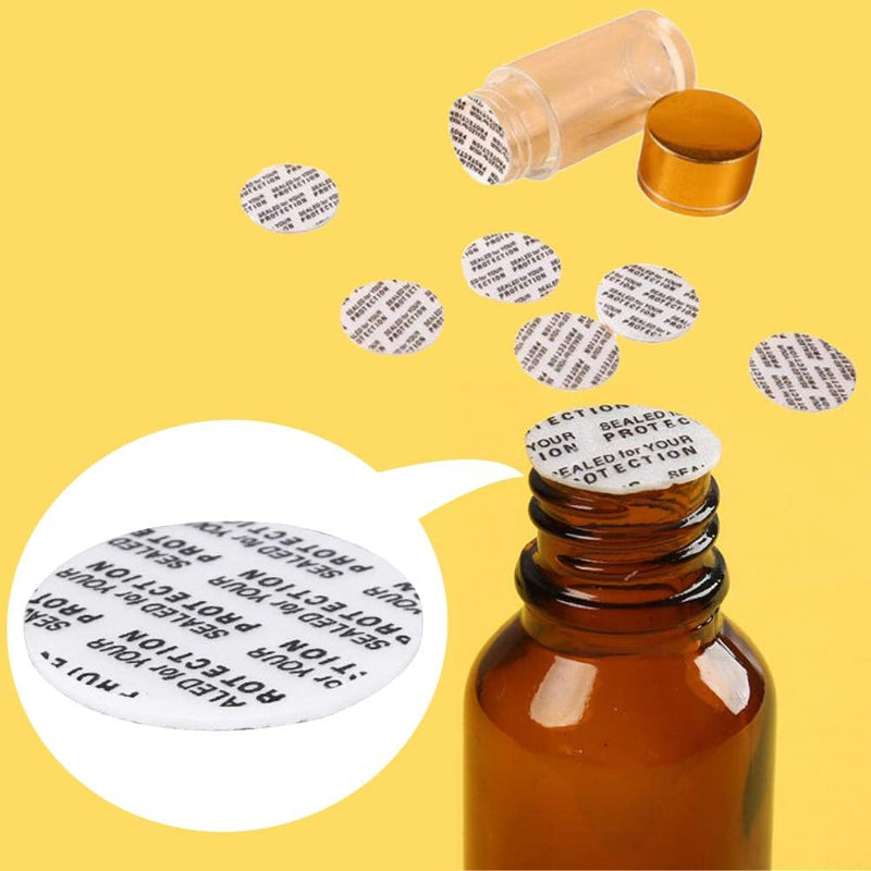 [Australia - AusPower] - 100 PCS (Diameter 1.7inch) Mini Self Adhesive Pressure Sensitive Gasket Press Seal Cap Liners Foam Seal Safety Tamper Seals Aluminum Foil Gasket Waterproof Sealing Film for Jar Bottle Vial Container Diameter 3.5cm/1.7 Inch 