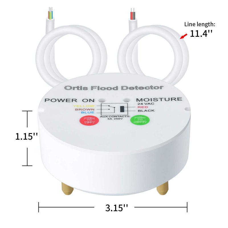 [Australia - AusPower] - Water Leak Detector, Ortis Water Sensor Alarm Flood Detector, Automatically Turn Off Flood Source When Sensing Moisture to Prevent Water Damage 