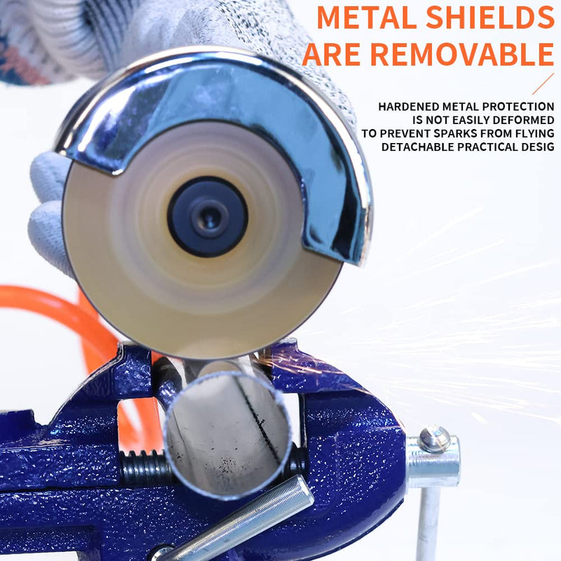 Air Cut Off Tool with 5Pcs 3-inch Die Grinder Cut-Off Wheels, Pneumatic Metal Sheet Cutting Tool, Heavy Duty Air Cutter Cut off Tool Orange Machine Set