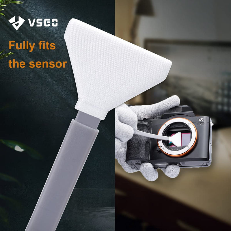 [Australia - AusPower] - VSGO VS-S03E New Full Frame Camera Cleaning Kit 12pcs Sensor Cleaning Swab and 10ml Cleaner Compatible for Sony Nikon Canon FF CCD CMOS Clean 