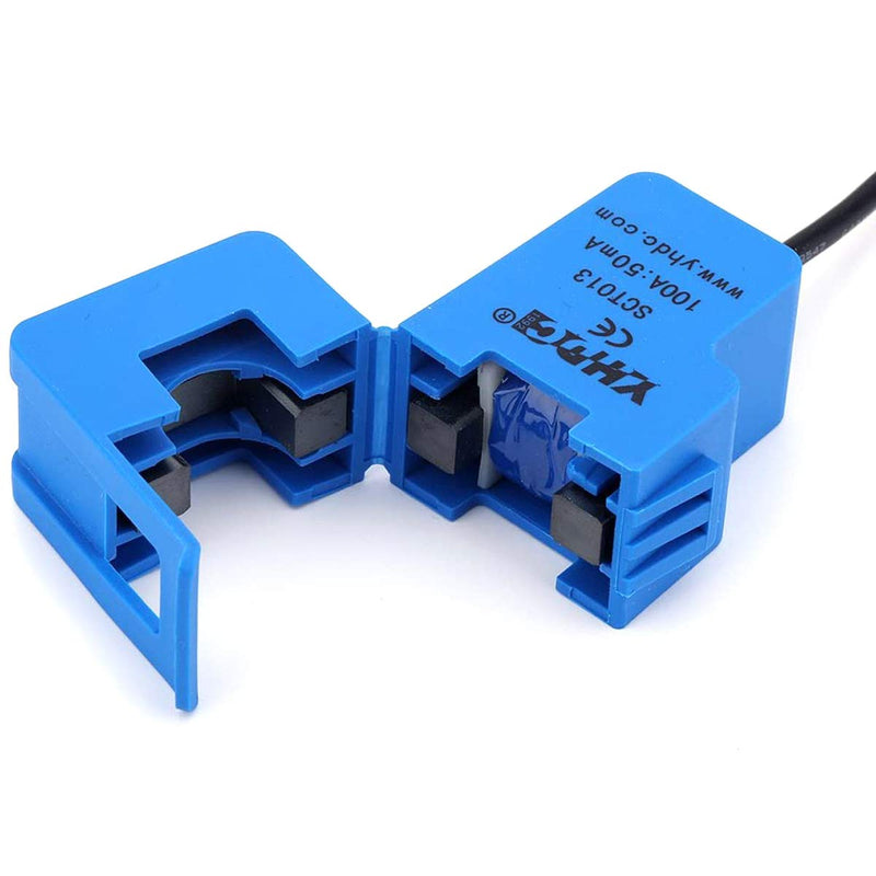 [Australia - AusPower] - SCT013 Split-core Current Transformer Non-invasive Sensor AC 100A 50MA Split Core with ADS1115 +Audio Cable Female+10PIN Male and Female Dupont Wire 