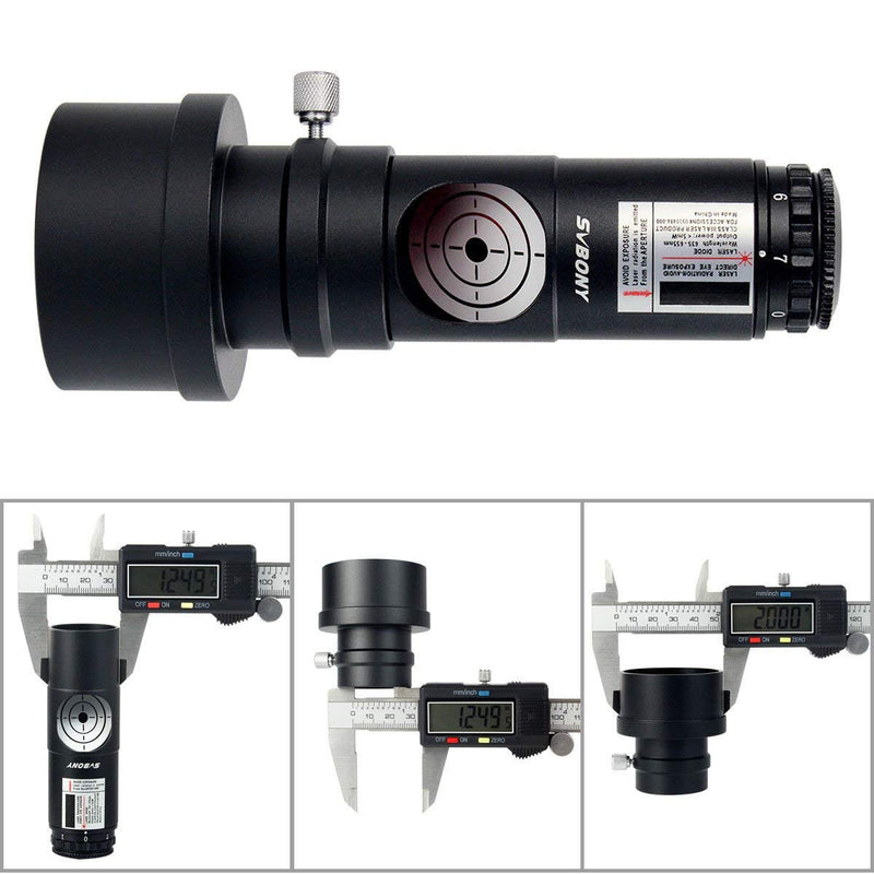 [Australia - AusPower] - SVBONY Red Laser Collimator for Newtonian Marca Telescope Alignment 1.25 inches 7 Bright Levels Triple Cemented Lens with 2 inches Adapter 