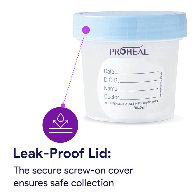 [Australia - AusPower] - Sterile Urine Specimen Cups with Lids (2PK)- 4 oz. Sample Urine Cups for Specimen Collection - Individually Wrapped Urine Cups for Testing - Stool, Semen Analysis, and Pee Cup 2 