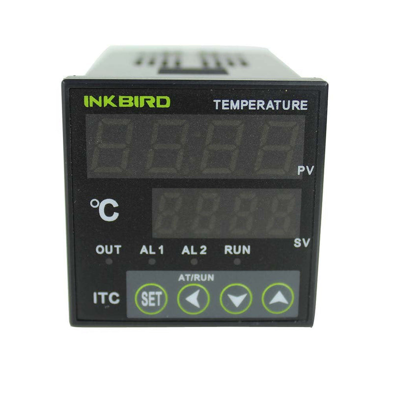 [Australia - AusPower] - Inkbird AC 100 to 220V ITC-100VH Outlet Digital PID Thermostat Temperature Controller 40DA SSR White Heat Sink K Thermocouple ITC-100VH+40ASSR+K+WHHS 