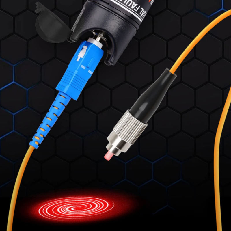 Visual Fault Locator 60 MW 60 KM, Fibre Optic Tester, High Performance 650 nm Red VFL Fibreglass Pen Error Tester with Universal 2.5 mm FC SC ST Connection, for Fibre Optic Cable Maintenance