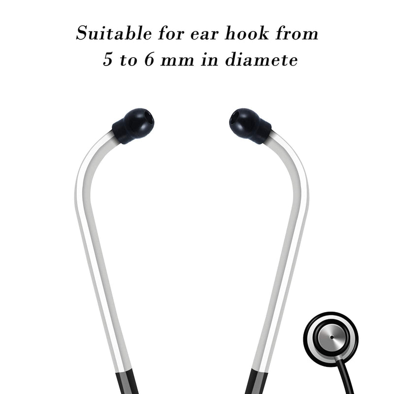 [Australia - AusPower] - 36 Pieces Replacement Ear Tips for Stethoscopes, Universal Soft-Sealing Earbuds (Black) Black 