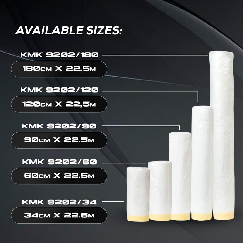 KMK 9202/34 K-PLAST - 34cm x 22,5m Premium Protective Plastic Film for Automotive and Industrial Use 34cm x 22.5m