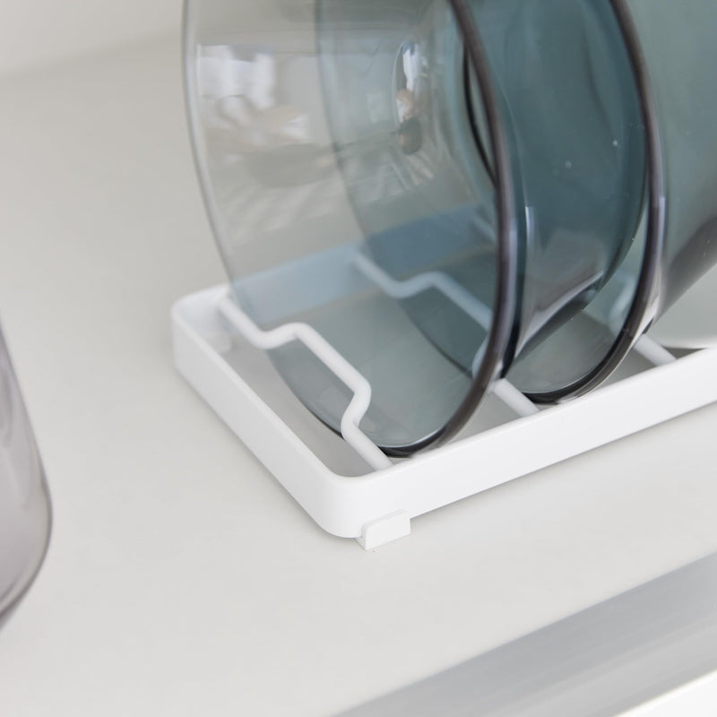 Yamazaki 1373 Tower Bowl Storage L, White, Steel, Minimalist 32 x 11 x 2.5 cm (L x W x H) | Steel, with non-slip silicone feet, organizer for shelves and drawers, 11 x 32 x 2.5 cm, Japanese design