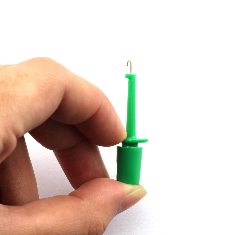 [Australia - AusPower] - Tegg 12pcs Test Hook Clip for Electrical Testing Multimeter Colorful Mini Test Probe Grabber 40mm 