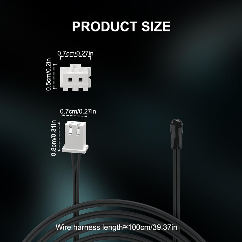 [Australia - AusPower] - DROK 10K Temperature Sensor Probe 5pcs, 1 Meter Waterproof Epoxy Resin NTC Temp Sensor Probe for Various Water Dispensers, Air Conditioners, Refrigerators, Freezers, Water Heaters, Dishwashers 5 