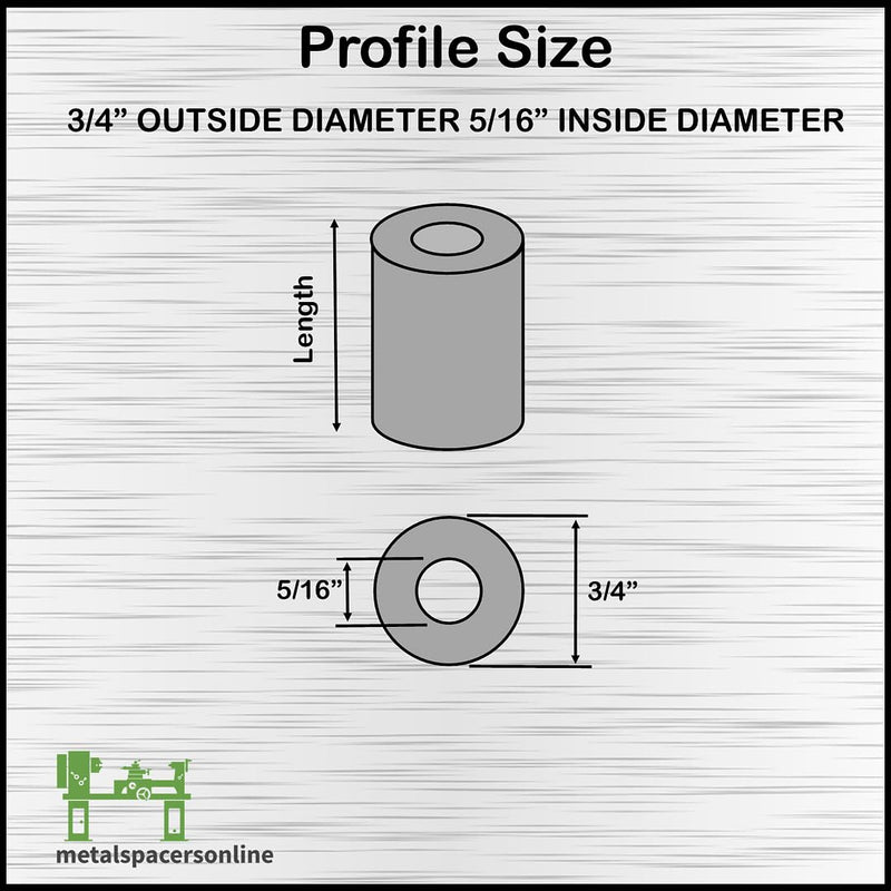 Nylon 66 Spacer, Natural, NO.10 Screw, 3/8 OD x .194 ID x 3/4 Lg Nylon 66 Spacer, Natural, NO.10 Screw, 3/8 OD x .194 ID x 3/4 Lg