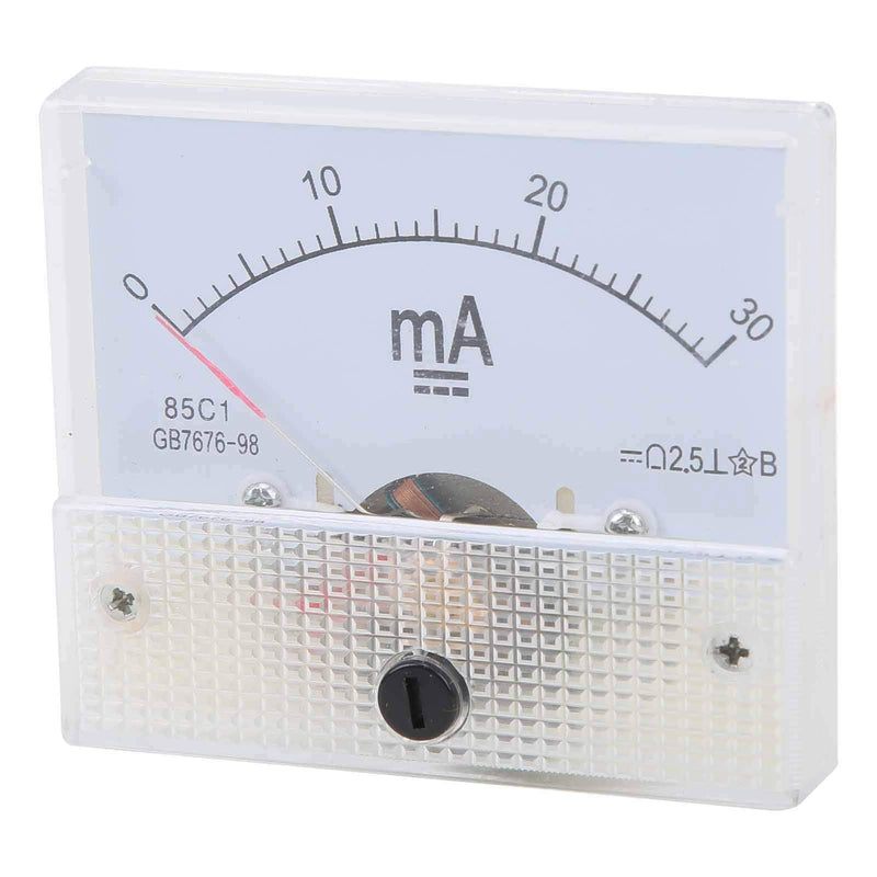 Pack of 2 Ammeter Analogue Voltmeters, 85C1 DC 0-30MA Ammeter Pointer Electric Tester for Voltage Stabilisers | Pointer Voltmeter, ABS, Distributors