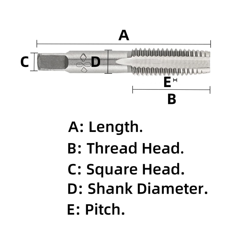 [Australia - AusPower] - M10 X 1.5 Metric Hand Tap, Right Hand M10 X 1.5mm Threading Hand Tap 1Pair M10x1.5 