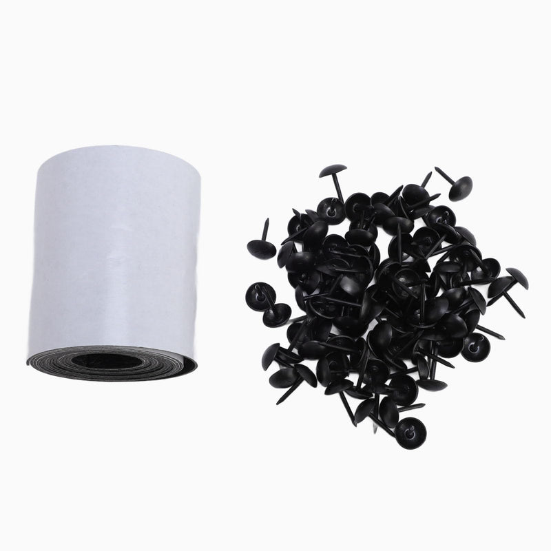 5 Feet Faux Wood Beam Strap, Ceiling Decorative Tape PVC Leather Flexible 100 Nails Self Adhesive Design, Wood Repair Tape for Ceilings Shutters Mantels (2.36inch) 2.36inch