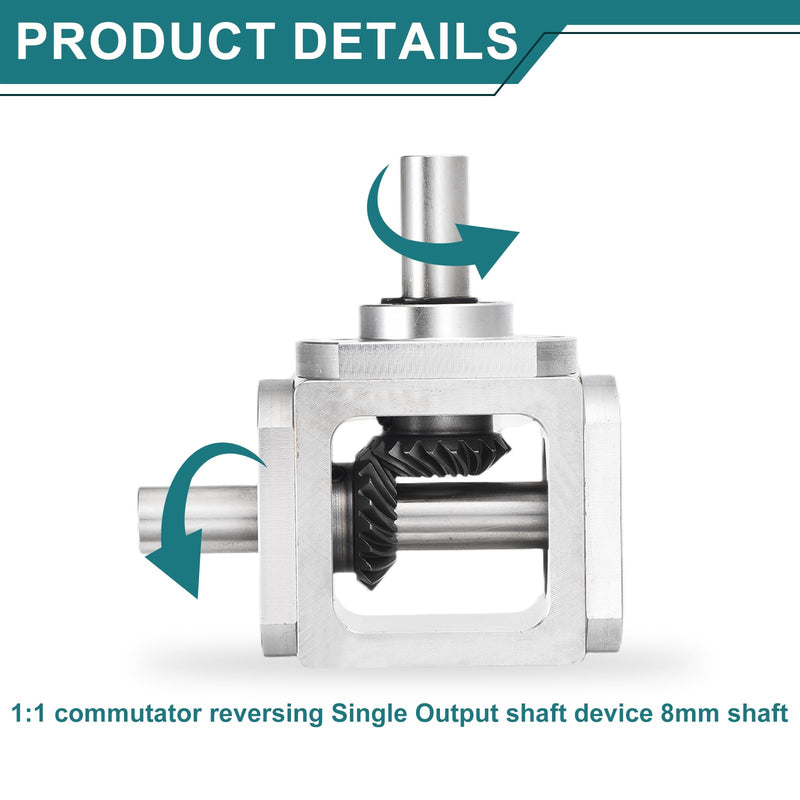 [Australia - AusPower] - uxcell Gear Box 90 Degree Right Angle Bevel Gearbox 1:1 Single Output Shaft 1 Module 20 Teeth Bevel Gear Aluminum Frame Simple Mechanical DIY Module 10mm Shaft,68x71.5x30mm(LxWxH) 