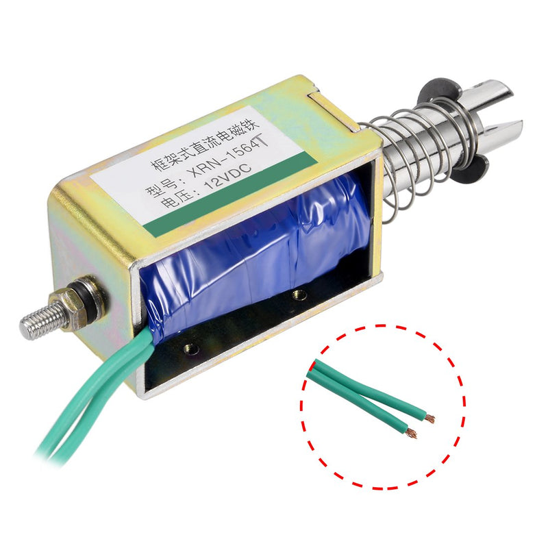 [Australia - AusPower] - uxcell DC 12V 60N 10mm Stroke Push Pull Type Open Frame Solenoid Electromagnet XRN-1564T 