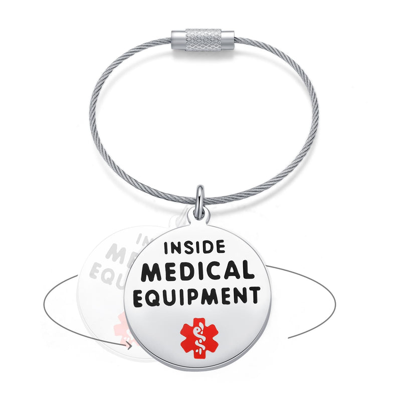 The Perfect Combo for Asthma Relief and CPAP Users: 1.25" Asthma Inhaler Inside Bag Tag and Medical Equipment Inside Bag Tag