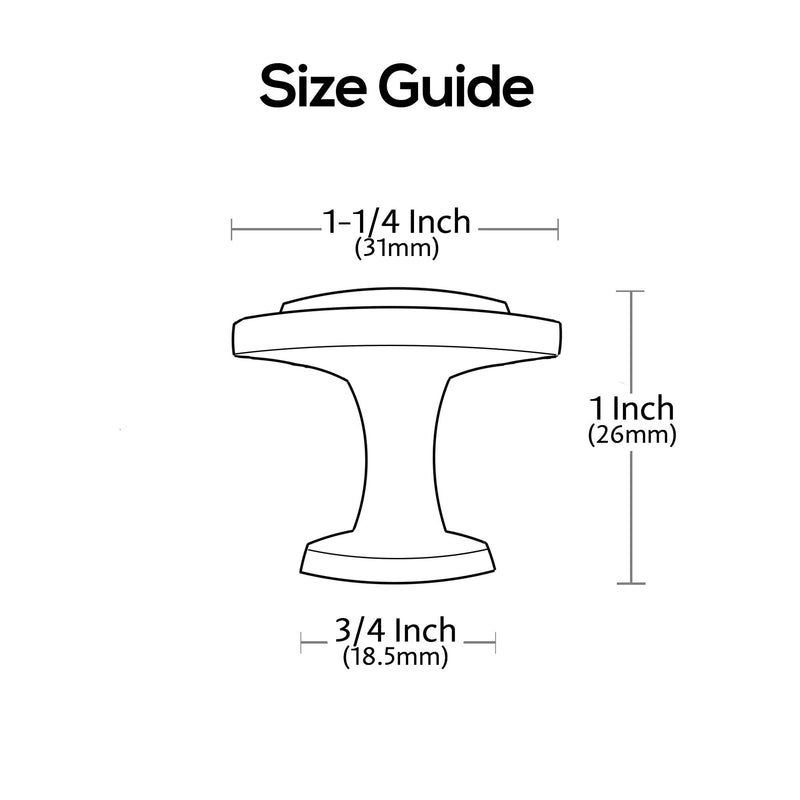 Alzassbg Polished Chrome Round Cabinet Knobs 10 Pack, AL6012CP | Single Hole Knob, 1-1/4 Inch Diameter, Decorative Hardware Pulls, for Cabinets and Drawers