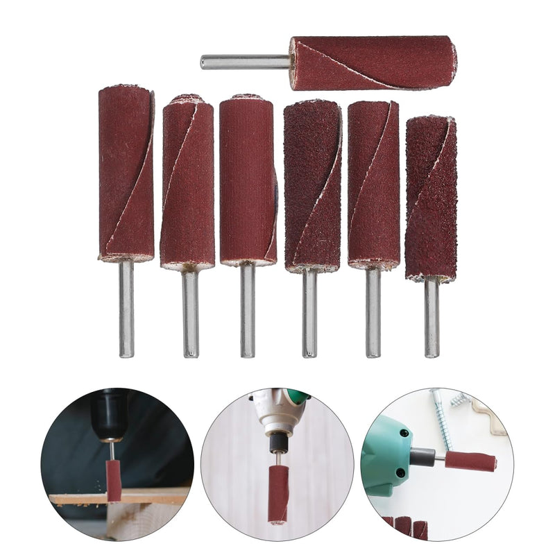 [Australia - AusPower] - iplusmile Handheld Rubber Sanding Drum, 7 Pieces Sanding Drums, Sanding Attachments, Sanding Sleeves, Sanding Rods Accessories 