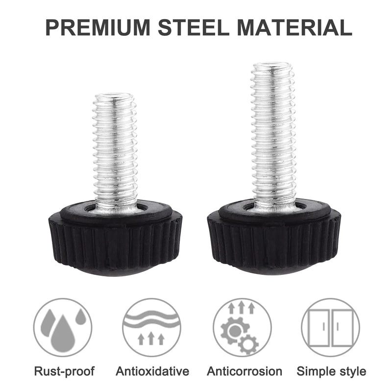 [Australia - AusPower] - OCR 70PCS M5 Thumbscrew Set Carbon Threaded Knurled Knob Mounting Screw Grip Knobs Handle Bolts Round Clamping Screws Hose Clips for Kinds of Stand and Machine 70 