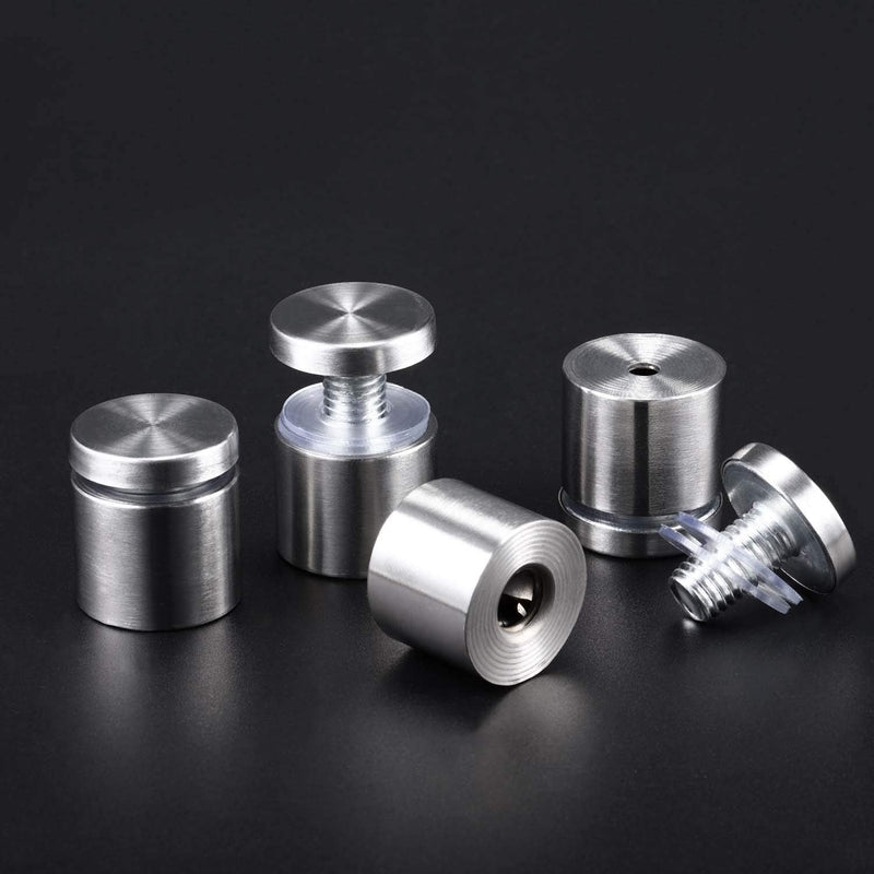 [Australia - AusPower] - Sign Standoff Screws Advertising Screws Stainless Steel Wall Standoff Mounts Glass Acrylic Nail, 8 Pieces (1 x 1 Inch) 1 x 1 Inch 