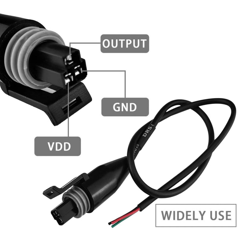 [Australia - AusPower] - 30PSI Pressure Transducer Sensor, 1/8-27 NPT Thread Stainless Steel Pressure Sensor 0.5-4.5V, Fuel Oil Pressure Transducer Sensor with Connector Harness for Gas, Water, Air 30PSI 