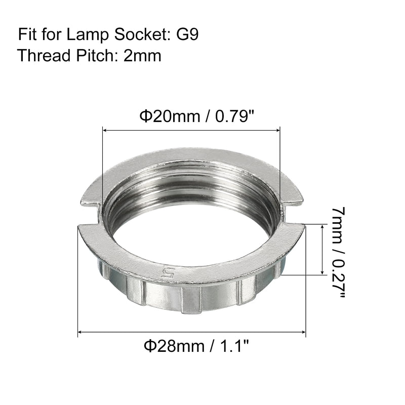 sourcing map G9 Socket Lamp M20 Adapter Ring White Pack of 4 | Adapter ring for lights umbrella holder