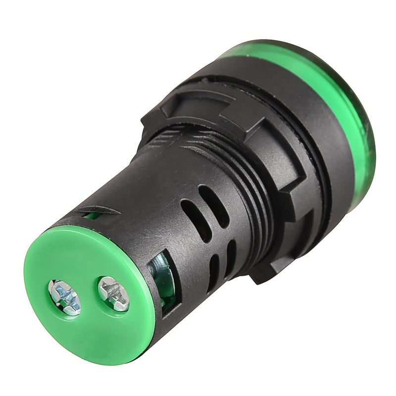 Heschen 5 x 22mm LED Indicator Light AD16-22D/S 220VAC 20mA Green
